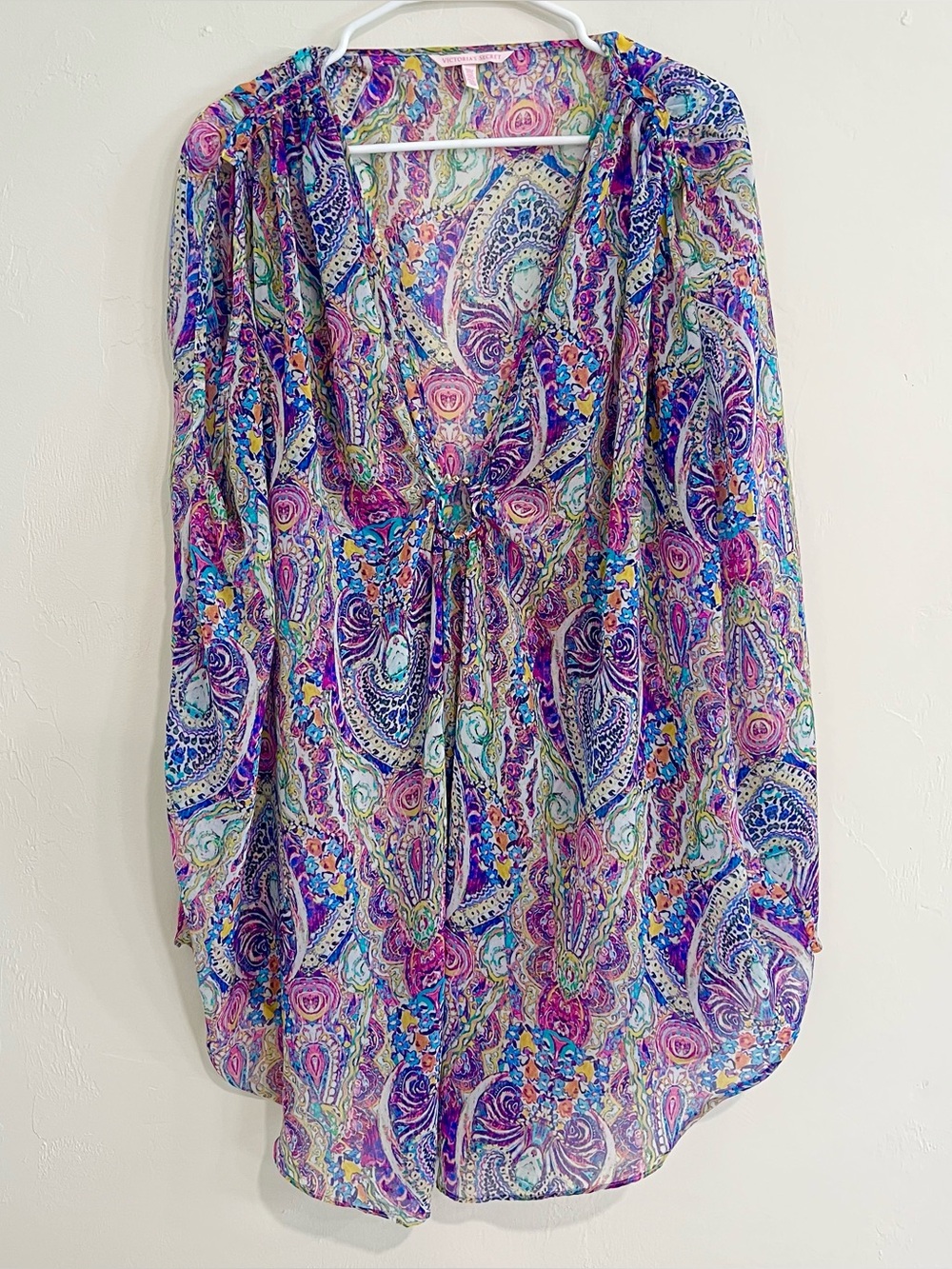 Victoria's Secret Colorful Paisley Swim Coverup Size XS S Beach Vacation Swim